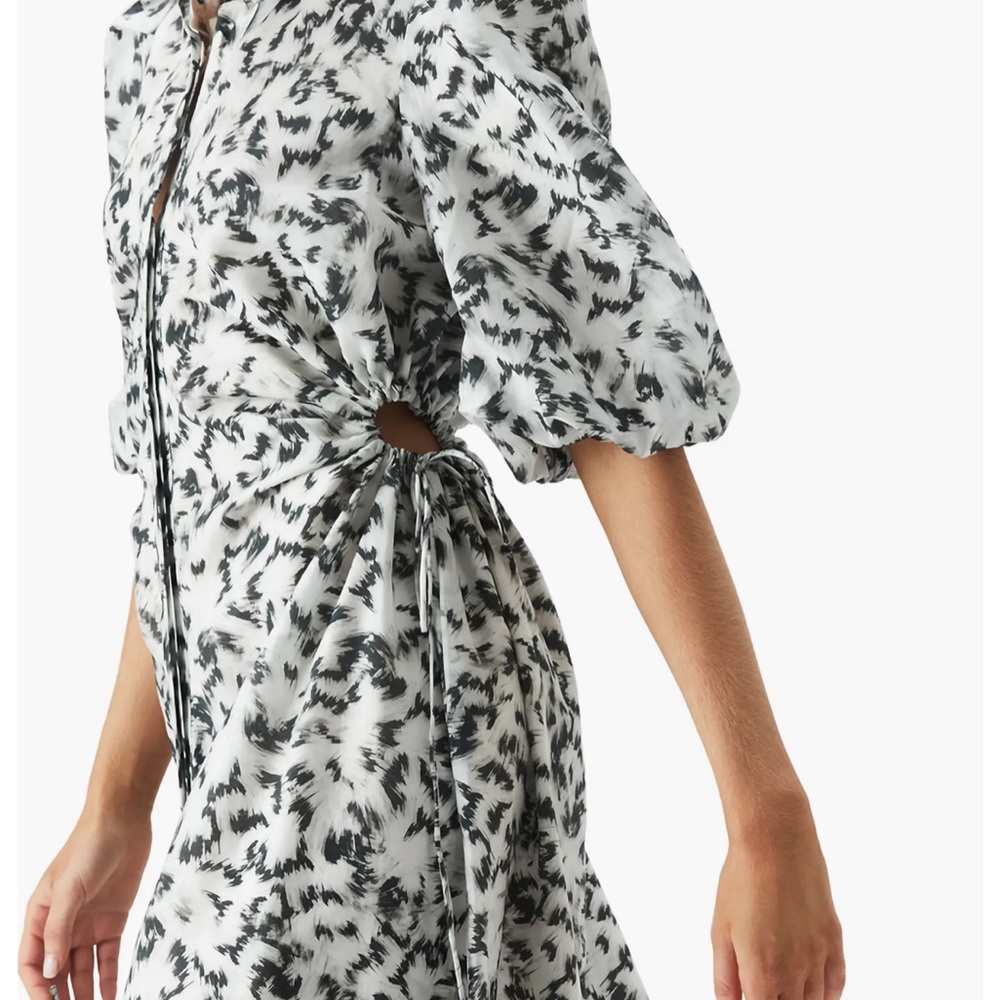 Bardot Abstract Cutout Midi Shirtdress